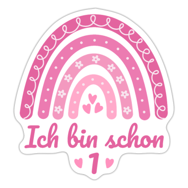 Kindergeburtstag  - 1. Geburtstag Mädchen Regenbogen Ich bin schon 1