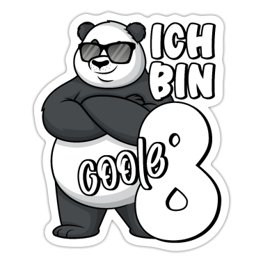 Kindergeburtstag  - 8. Geburtstag Junge 8 Jahre Panda Ich bin coole 8