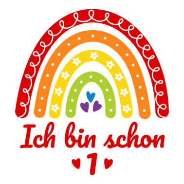 Zoom image 1. Geburtstag Mädchen Regenbogen Ich bin schon 1