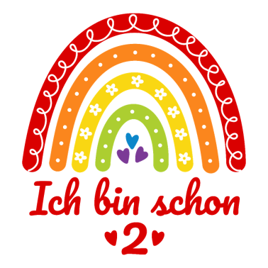 Zoom image 2. Geburtstag Mädchen Regenbogen Ich bin schon 2