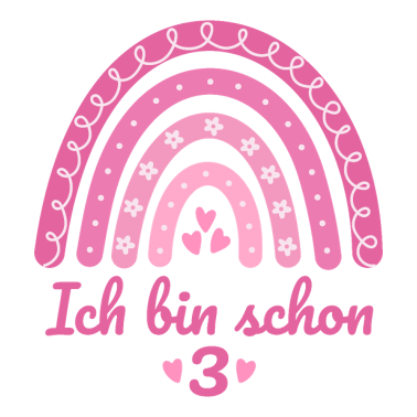 Zoom image 3. Geburtstag Mädchen Regenbogen Ich bin schon 3