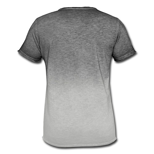 Männer T-Shirt mit Farbverlauf Hinten Dip Dye Grau