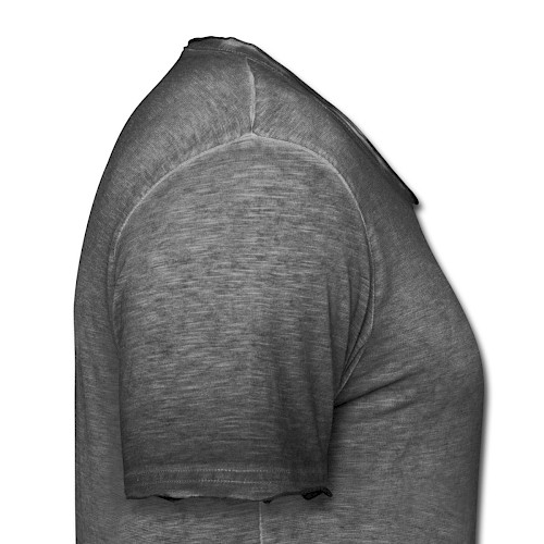 Männer T-Shirt mit Farbverlauf Rechts Dip Dye Grau