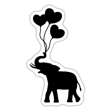Anniversaire des enfants  - Elefant Herzballon Kinder / ballon coeur éléphant
