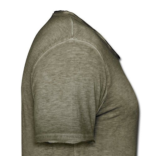 Mannen T-shirt met kleurverloop Rechts dip dye kaki