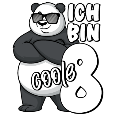 Zoom image 8. Geburtstag Junge 8 Jahre Panda Ich bin coole 8