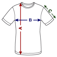 Funktionsshirt til herrer Oversigt over størrelse