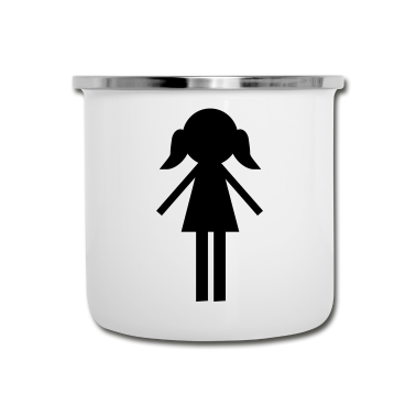 Anniversaire des enfants  - Silhouette Mädchen Kinder Geschenkidee Zeichnung