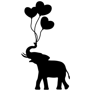 Zoom image Elefant Herzballon Kinder / ballon coeur éléphant