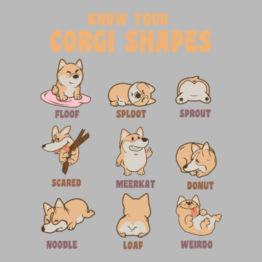 Zoom image Corgi Shapes Hej wspaniały prezent dla właścicieli psów