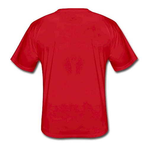 Functioneel T-shirt voor mannen Hinten rood