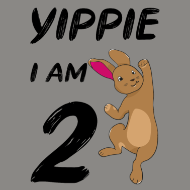 Zoom image Hase große Freude 2 Geburtstag Kindergeburtstag