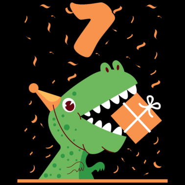 Zoom image 7 Jahre Dinosaurier Fun Kindergeburtstag Geschenk