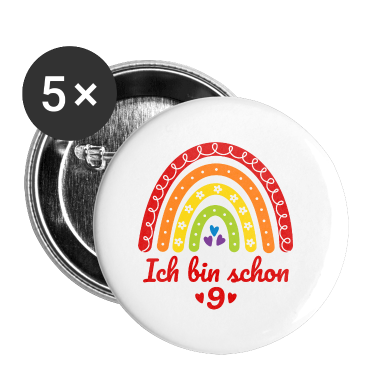 Kindergeburtstag  - 9. Geburtstag Mädchen Regenbogen Ich bin schon 9