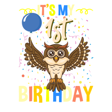 Zoom image Its My 1st Birthday Eulenvogel