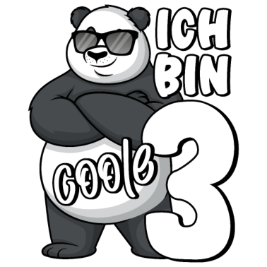 Zoom image 3. Geburtstag Junge 3 Jahre Panda Ich bin coole 3