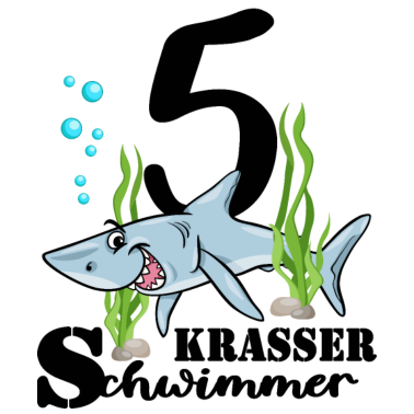 Zoom image geburtstag 5 jahre kids haifisch 5. birthday
