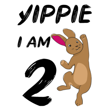 Zoom image Hase große Freude 2 Geburtstag Kindergeburtstag