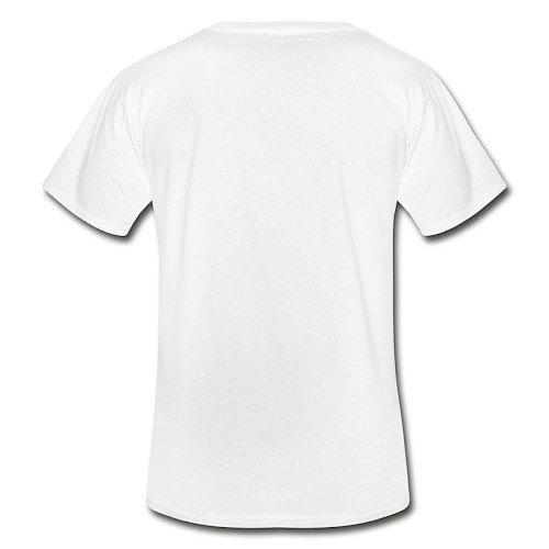 Klassisches Männer-T-Shirt mit V-Ausschnitt Hinten Weiß