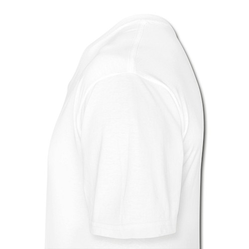 Klassisches Männer-T-Shirt mit V-Ausschnitt Links Weiß