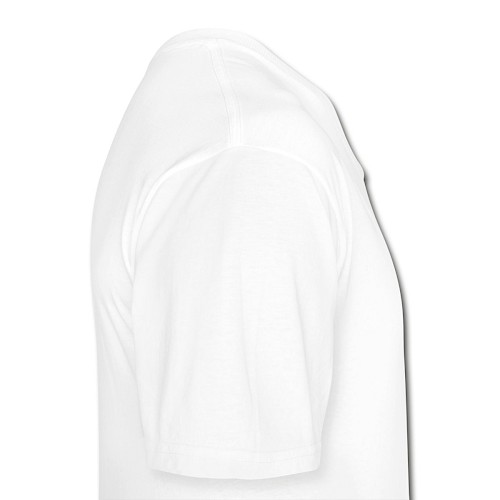 Klassisches Männer-T-Shirt mit V-Ausschnitt Rechts Weiß