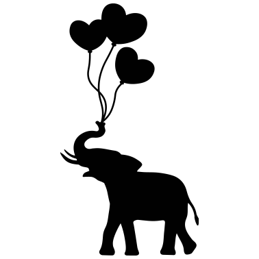 Zoom image Elefant Herzballon Kinder / ballon coeur éléphant