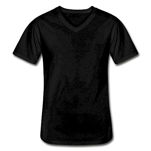 T-shirt classique col V Homme Vorne noir