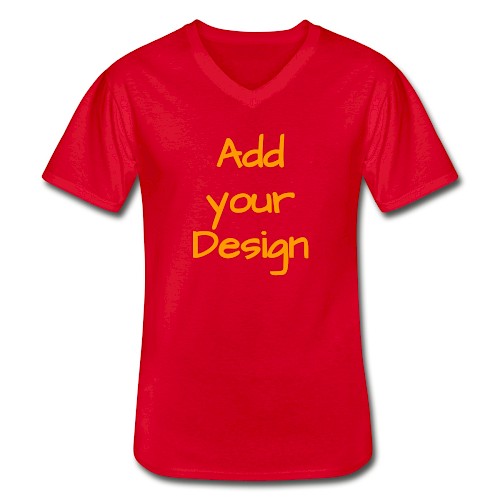 Men's V-Neck T-Shirt red