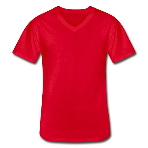 Men's V-Neck T-Shirt Vorne red