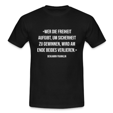 Corona  - Freiheit Aufgeben Benjamin Franklin