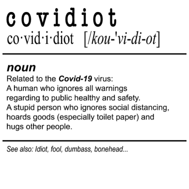 Zoom image Covidiot Corona Bedeutung Virus Wort
