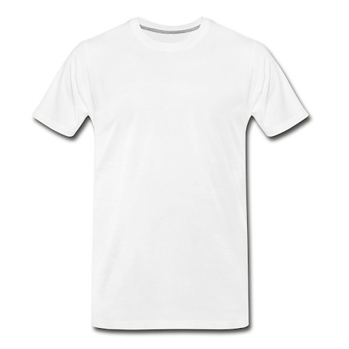 Männer Premium Bio T-Shirt Vorne Weiß