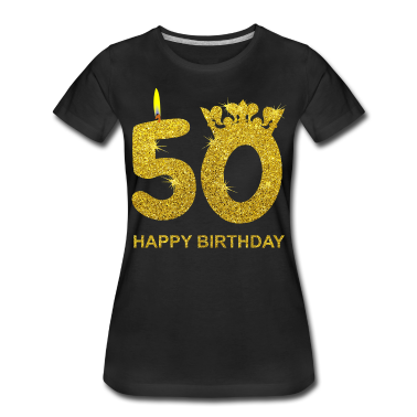 Corona  - 50 ° compleanno BUON COMPLEANNO Regalo d'oro