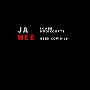 Zoom image JA Hooikoorts Nee Covid-19 (corona)