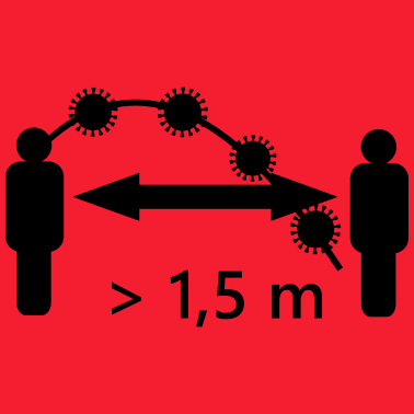 Zoom image Corona Covid-19 Blijf op afstand en blijf gezond.