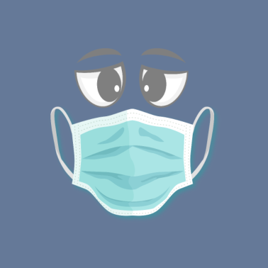 Zoom image sad corona mask wearer