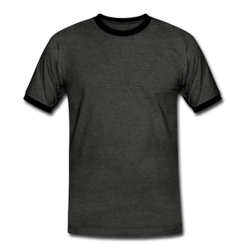 Men's Ringer Shirt Vorne charcoal/black