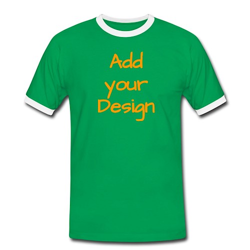 Men's Ringer Shirt kelly green/white