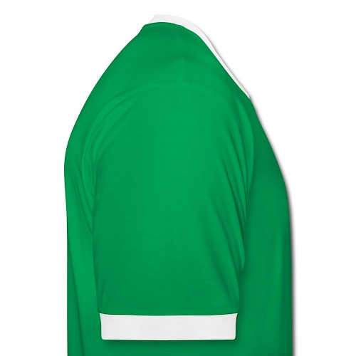 Men's Ringer Shirt Rechts kelly green/white