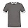 thumbnail T-shirt contrasté Homme Vorne gris souris/blanc