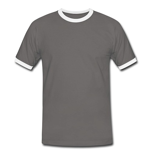 Men's Ringer Shirt Vorne dark grey/white