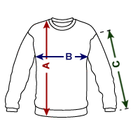 Unisex Sweatshirt Size overview