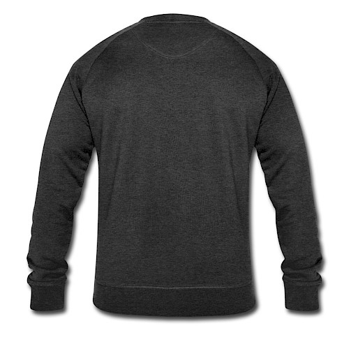 Männer Bio-Sweatshirt Hinten Dunkelgrau meliert