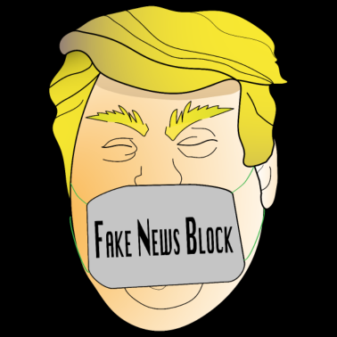 Zoom image Fake News Block Corona gebitsbeschermer Trump