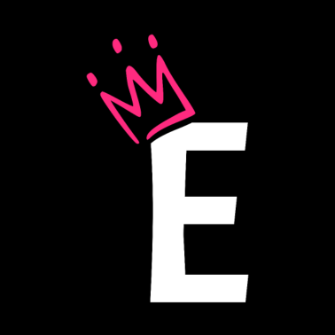 Zoom image Letra E con el regalo de la reina del rey de la corona