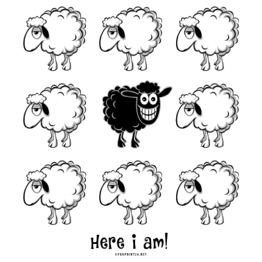 Zoom image BLACK SHEEP - Here i am - textiel, cadeaus 10-44