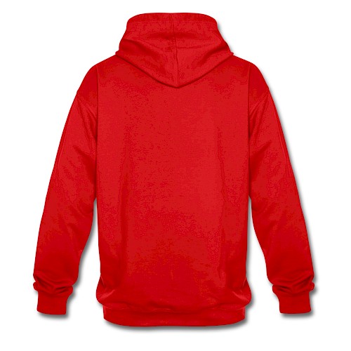 Kontrast-Hoodie Hinten Rot/Weiß