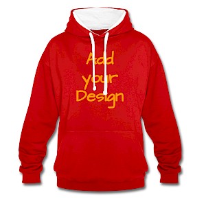 Sweat-shirt contraste rouge/blanc