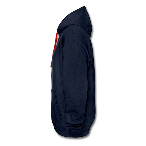 Contrast Colour Hoodie Links navy/red