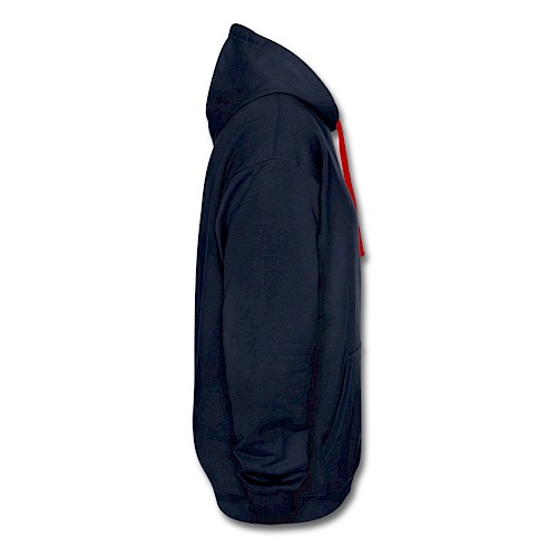 Contrast Colour Hoodie Rechts navy/red